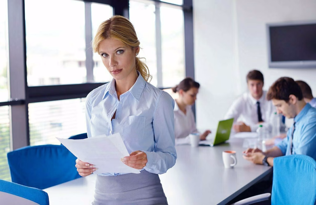 Woman at Business Meeting